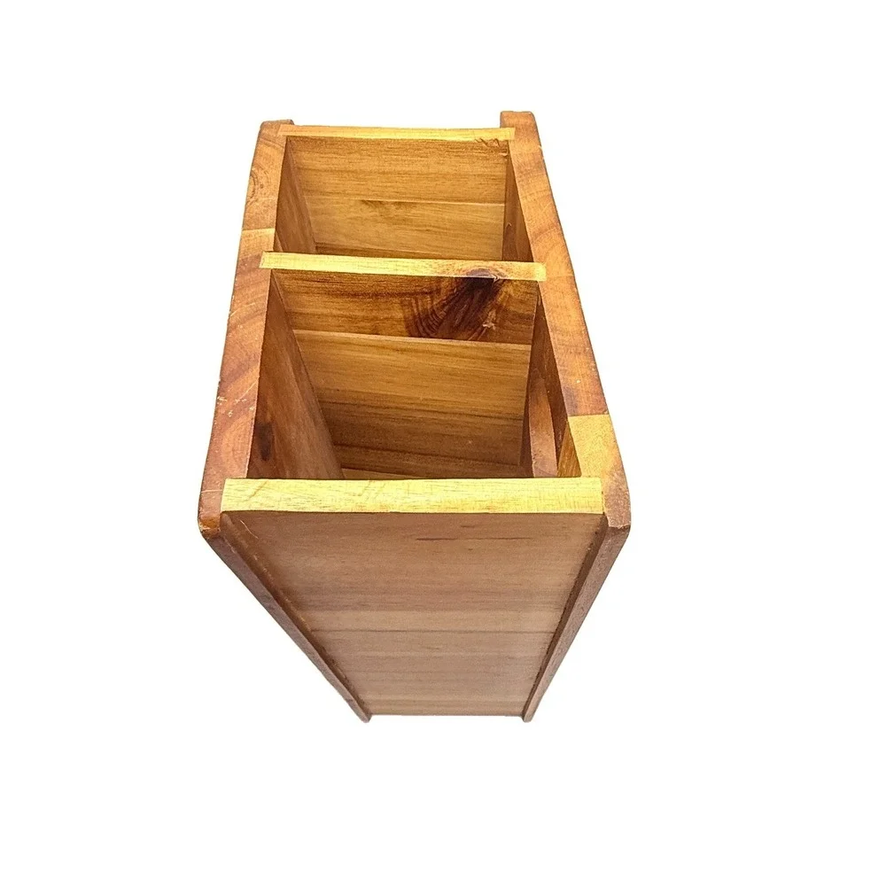 Mini MCM Arcadia Wood 6 Slot Spice Rack Organizer Minimalist Kitchen Shelf